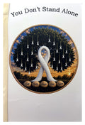 You Don't Stand Alone – Lung Cancer / Color Your Own Bible Verse Card