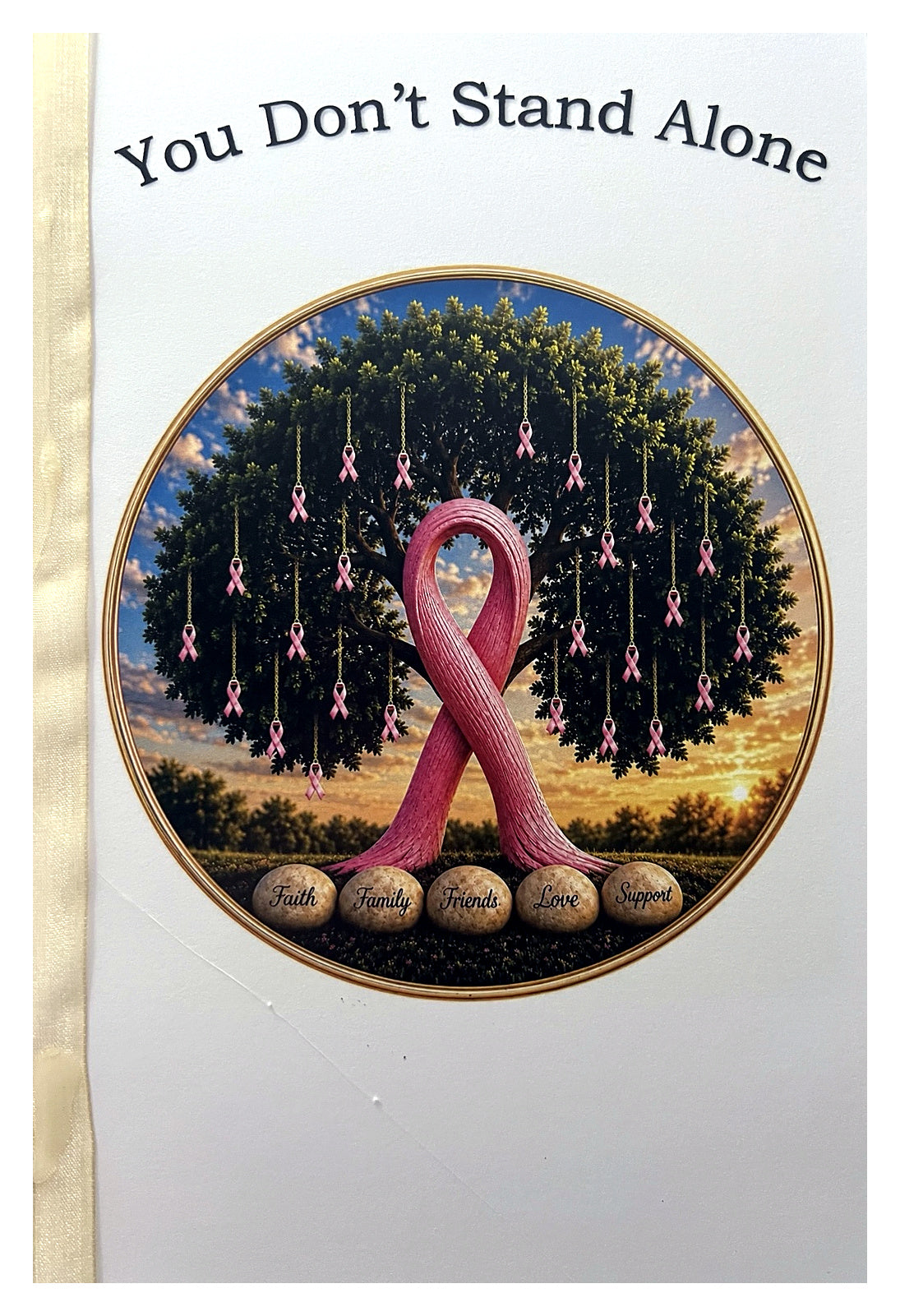 You Don't Stand Alone – Breast Cancer Inspirational Message Card