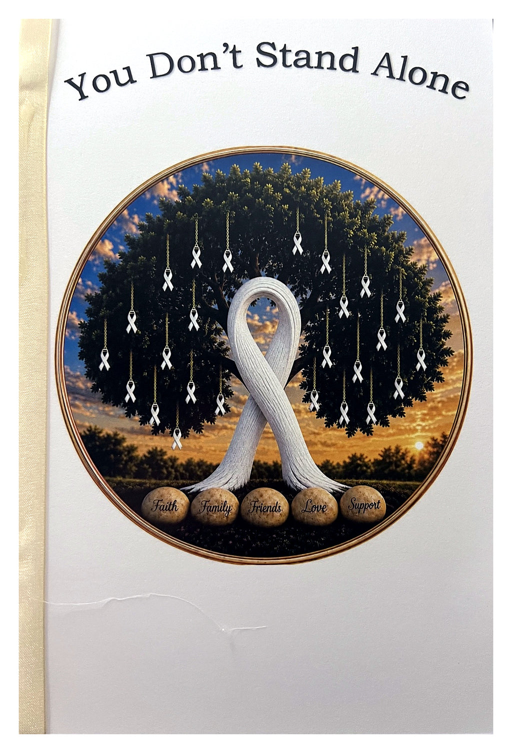 You Don't Stand Alone – Lung Cancer / Color Your Own Inspirational Message Card