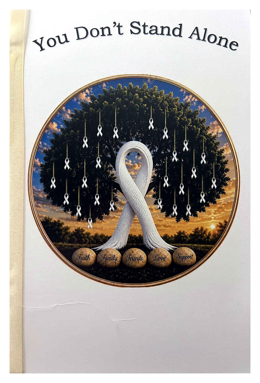 You Don't Stand Alone – Lung Cancer / Color Your Own Inspirational Message Card